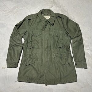 VTG Vietnam War US Coat Man's Cotton Wind Resistant Sateen 9 OZ OG 107 1960s SM